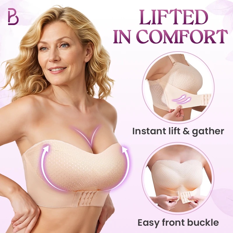 Non-Slip Strapless Push-Up Bra